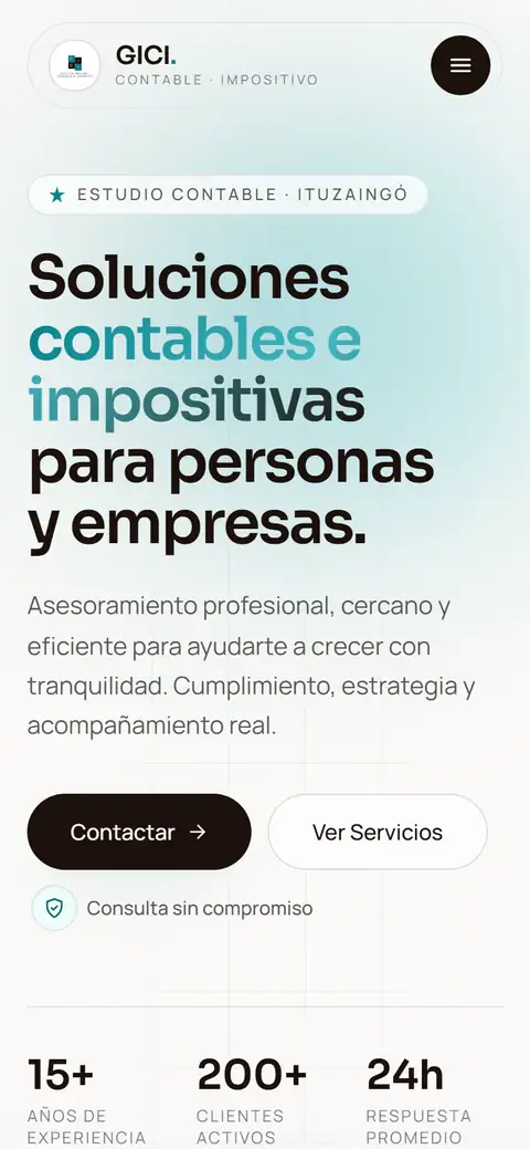 Estudio Contable GICI en el celular