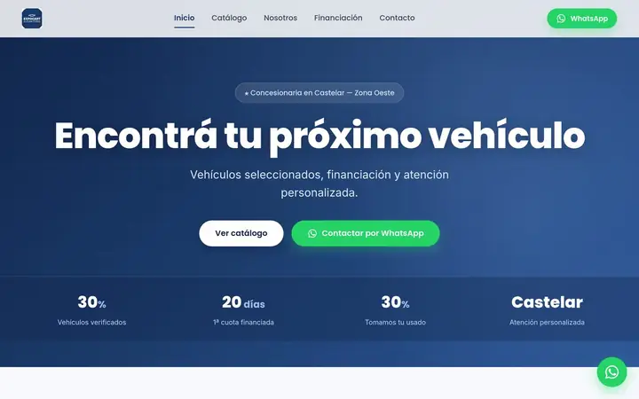 Sitio web de Expocart Automotores