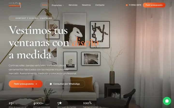 Sitio web de Mundo Cortinas